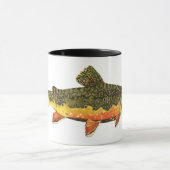 Brook Trout Fischmalerei Tasse (Zentrum)