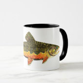Brook Trout Fischmalerei Tasse (VorderseiteRechts)
