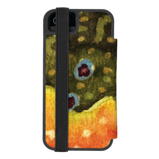 Brook Trout Fish Incipio iPhone Geldbeutel-Hülle (Folio Rückseite)