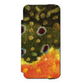 Brook Trout Fish Incipio iPhone Geldbeutel-Hülle (Folio Vorderseite)