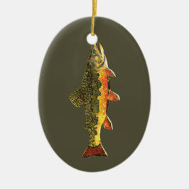 Brook Trout Fish Painting Keramikornament