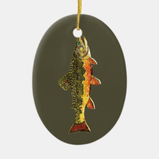 Brook Trout Fish Painting Keramikornament (Vorne)