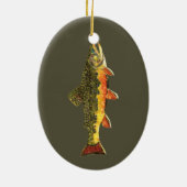 Brook Trout Fish Painting Keramikornament (Hinten)