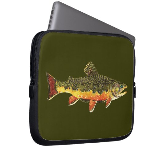 Brook Trout Fish Painting Laptopschutzhülle (Vorne Rechts)