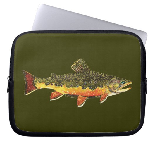 Brook Trout Fish Painting Laptopschutzhülle (Vorderseite)