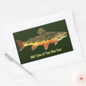 Brook Trout Fisherman Rechteckiger Aufkleber (Umschlag)