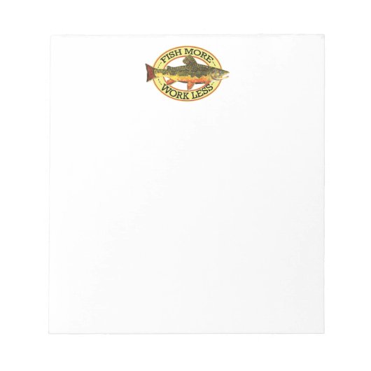 Brook Trout Fly Fisherman Notizblock (Vorderseite)