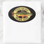 Brook Trout Fly Fisherman Ovaler Aufkleber (Tasche)