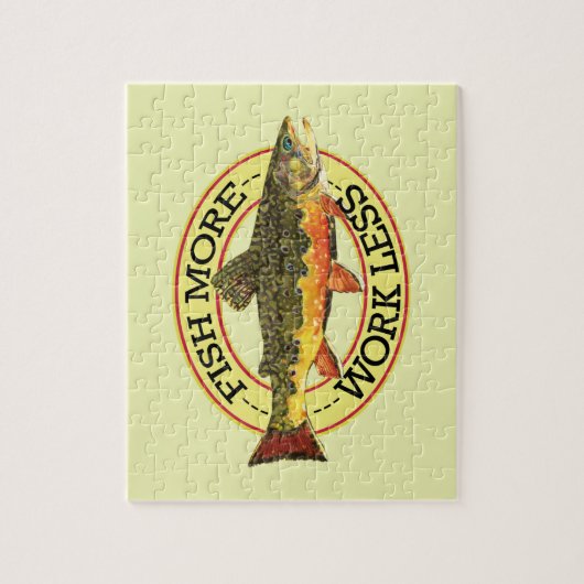 Brook Trout Fly Fisherman Puzzle (Vertikal)