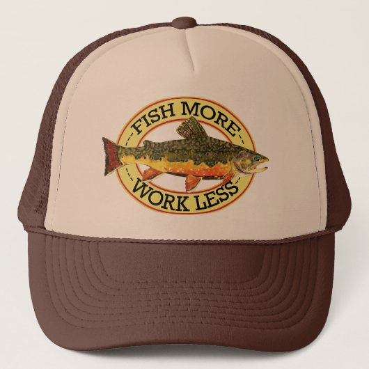Brook Trout Fly Fisherman Truckerkappe (Vorderseite)