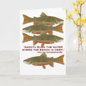 Brook Trout Greetings Card Karte (Gelbe Blume)