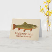 Brook Trout Greetings Card Karte (Gelbe Blume)
