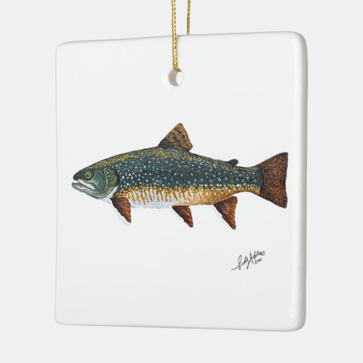 Brook Trout Keramikornament (Links)