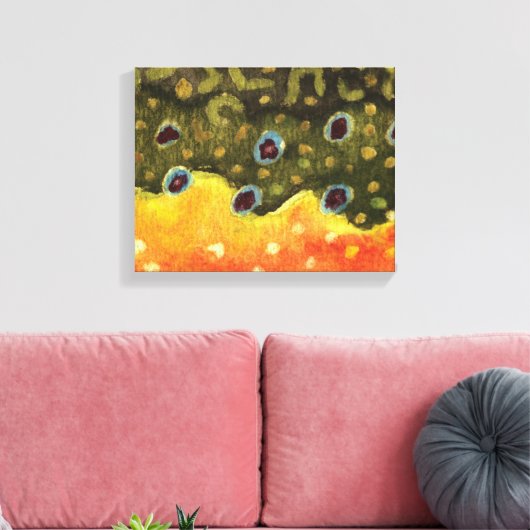 Brook Trout Leinwanddruck (Insitu (Wohnzimmer))