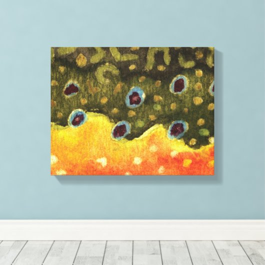 Brook Trout Leinwanddruck (Insitu (Holzboden))