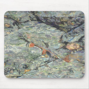 Brook Trout Mousepad Blending in Felsenbucht