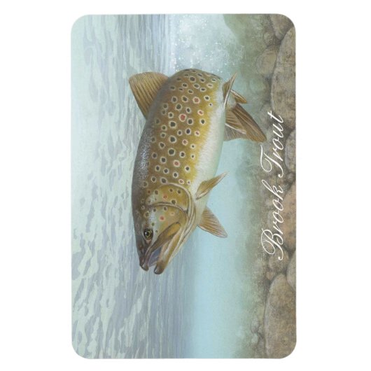 Brook Trout Painting Magnet (Vertikal)