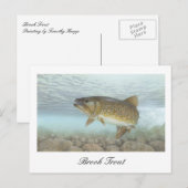 Brook Trout Painting Postcard Postkarte (Vorne/Hinten)