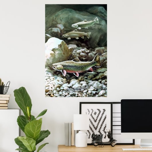 Brook Trout Poster (Heimbüro)