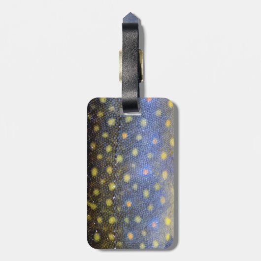 Brook Trout Scales Gepäckanhänger (Rückseite vertikal)