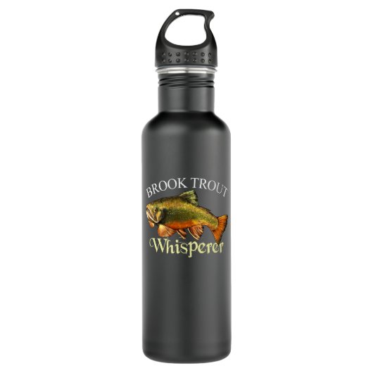 Brook Trout Whisperer Dark Edelstahlflasche (Vorderseite)