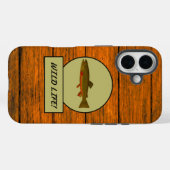 Brook Trout Wood Grain Case-Mate iPhone Case (Rückseite (Horizontal))