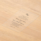 Brooke Classic Script Monogram Elegant Wedding Acryleinladungen (Ablage )