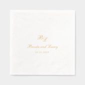Brooke Classic Script Monogram Elegant Wedding Servietten Mit Folie (Vorderseite)