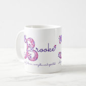 Brooke dekorative B Monogramm-Tasse Kaffeetasse (Vorderseite Links)