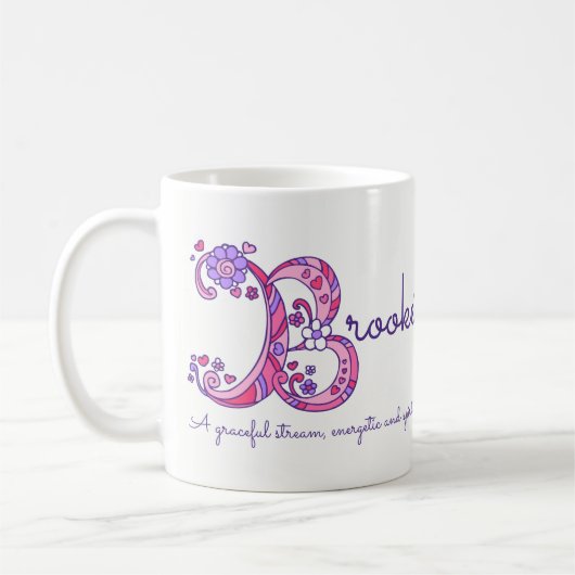Brooke dekorative B Monogramm-Tasse Kaffeetasse (Links)