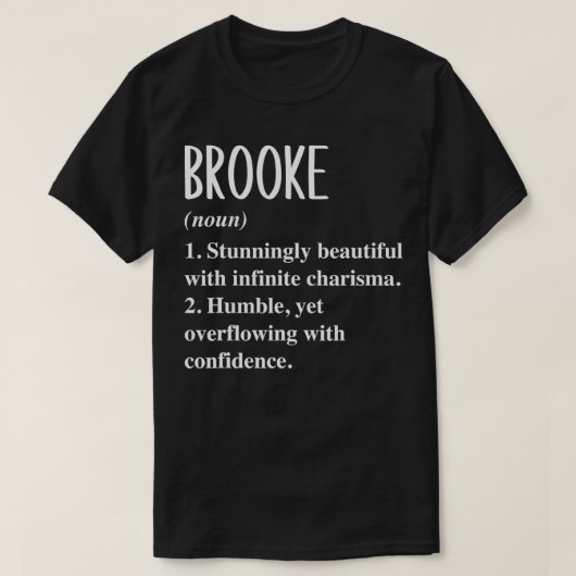 Brooke Vorname Definition Personalisierte Geschenk T-Shirt (Design vorne)
