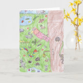 Brookes Welt der Tiergrußkarte Karte (Gelbe Blume)