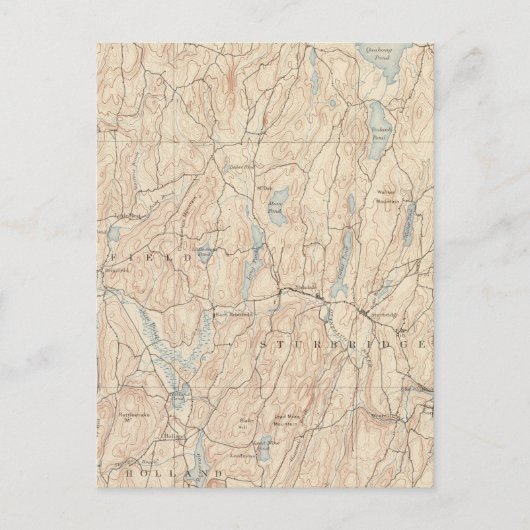 Brookfield, Massachusetts Postkarte (Vorderseite)