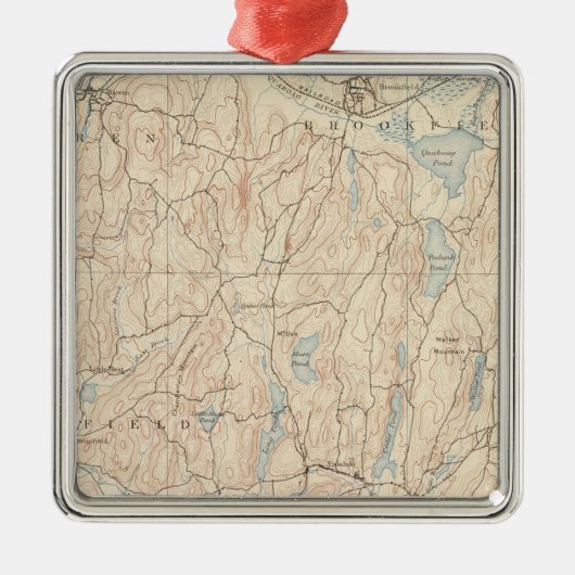 Brookfield, Massachusetts Silbernes Ornament (Vorne)