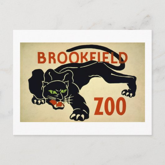 Brookfield-Panther Postkarte (Vorderseite)