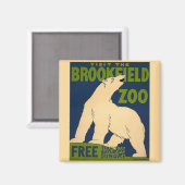 Brookfield-Polar-Bär Magnet (Vorderseite/Rückseite)
