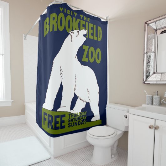 Brookfield Zoo, Bundesstaatlich Art Program Poster Duschvorhang (Beispiel)