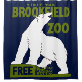 Brookfield Zoo, Bundesstaatlich Art Program Poster Duschvorhang