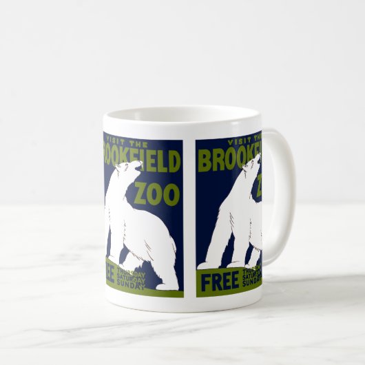 Brookfield Zoo, Bundesstaatlich Art Program Poster Kaffeetasse (VorderseiteRechts)
