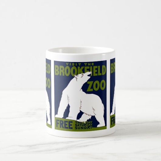 Brookfield Zoo, Bundesstaatlich Art Program Poster Kaffeetasse (Mittel)