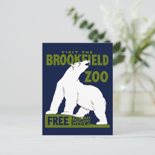 Brookfield Zoo, Bundesstaatlich Art Program Poster Postkarte (Stehend Vorderseite)
