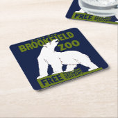 Brookfield Zoo, Bundesstaatlich Art Program Poster Rechteckiger Pappuntersetzer (angewinkelt)