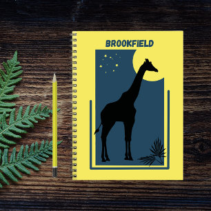 Brookfield Zoo Chicago Illinois Vintage-Giraffe Notizblock