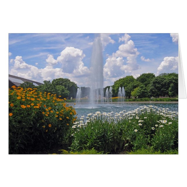 Brookfield Zoo Fountain Card (Vorderseite (Horizontal))