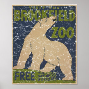 Brookfield Zoo-Polar Bärengestört Poster