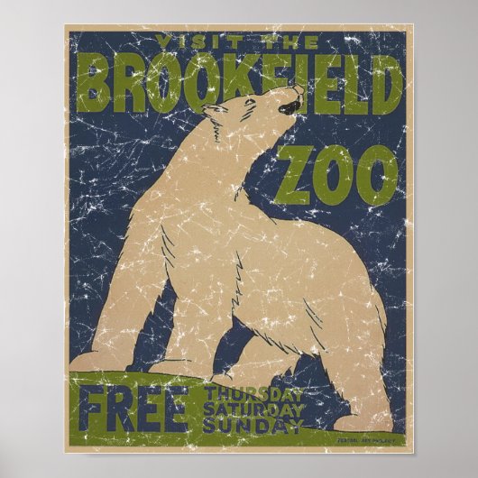 Brookfield Zoo-Polar Bärengestört Poster (Vorne)