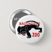 Brookfield Zoo Schwarzer Leopard Button (Vorne & Hinten)