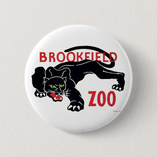 Brookfield Zoo Schwarzer Leopard Button
