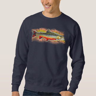 Brookforellen-Fischerei-Grafik Sweatshirt