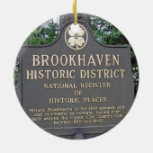 Brookhaven Atlanta, Doppel-Side Weihnachtsnamen Keramikornament (Hinten)